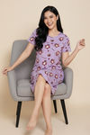 Zivame Toy Story Knit Cotton Knee Length Sleep Dress - Orchid Bloom — thumbnail 4